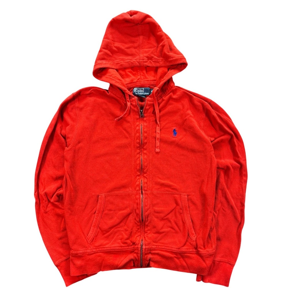 Vintage Polo Ralph Lauren Full Zip Red Hoodie Size M